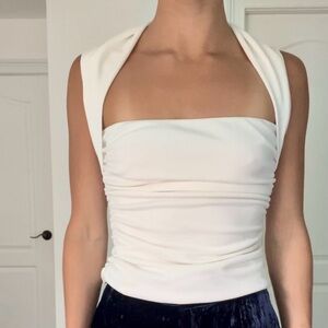 Zara -Elegant White Women's Top